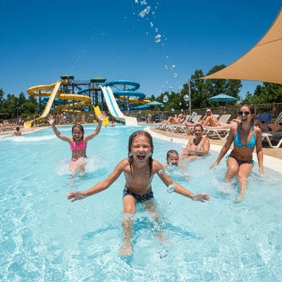 Family having fun at Soaky Mountain Water Park